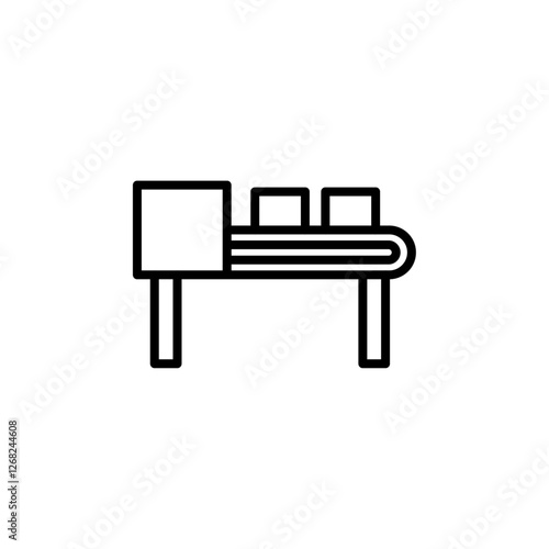 conveyor icon Simple thin line stroke vector