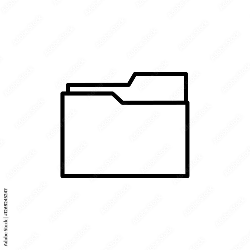 folder icon Simple thin line stroke vector folder icon Simple thin line stroke vector