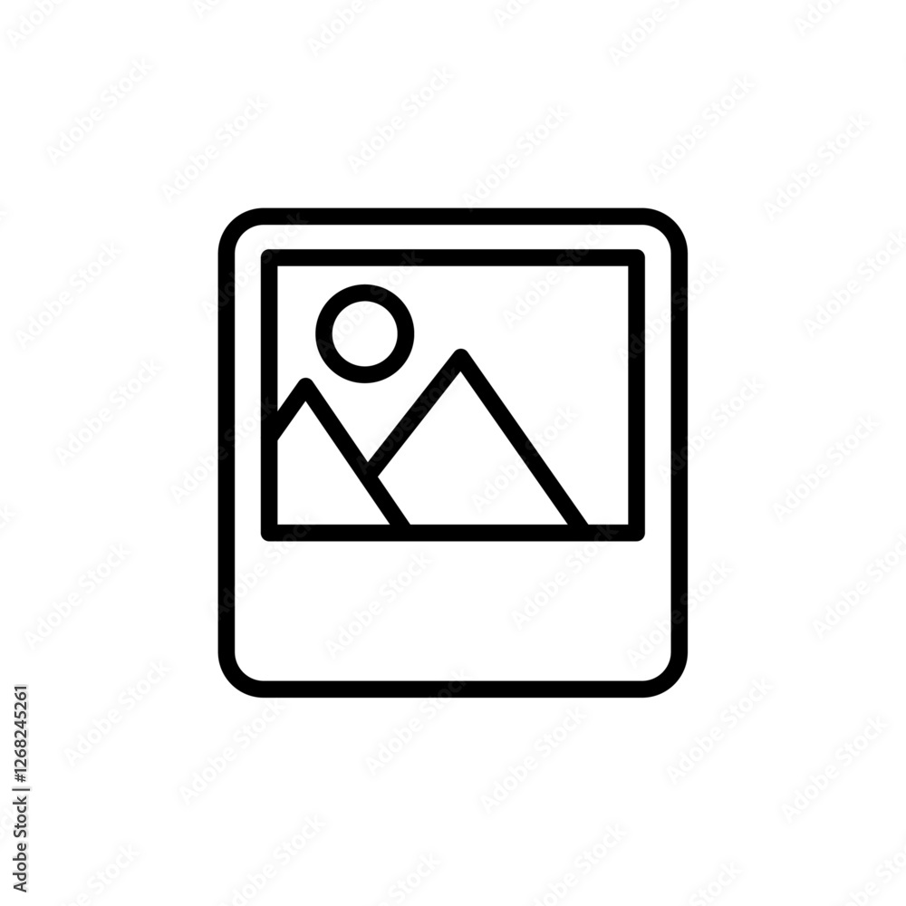 gallery icon Simple thin line stroke vector gallery icon Simple thin line stroke vector