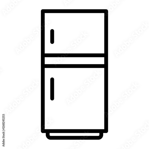fridge icon Simple thin line stroke vector