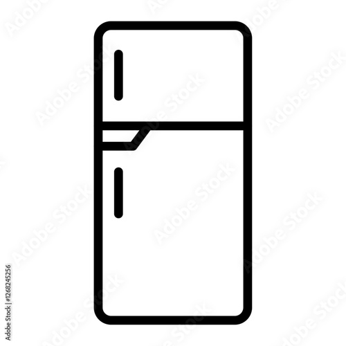 fridge icon Simple thin line stroke vector