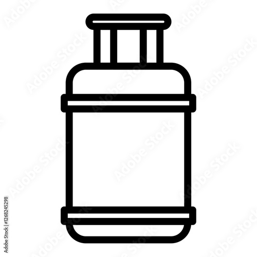 gas cylinder icon Simple thin line stroke vector