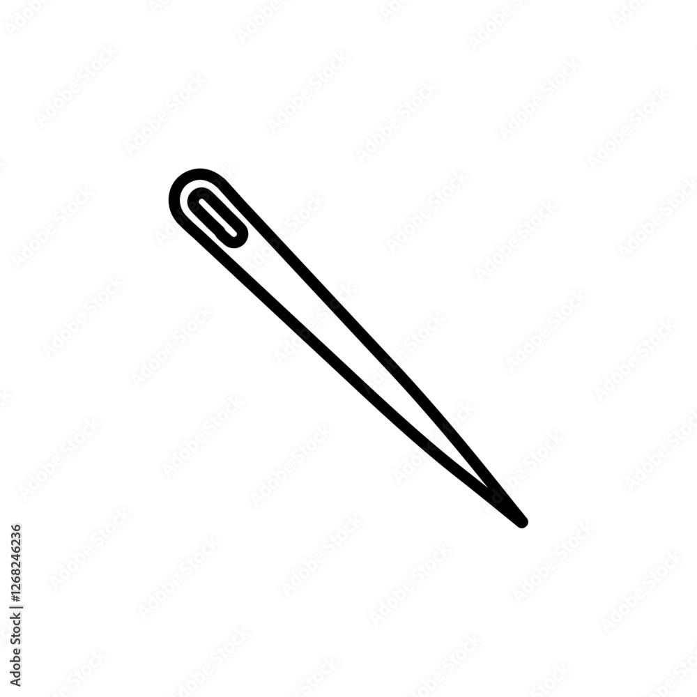 needle icon Simple thin line stroke vector needle icon Simple thin line stroke vector