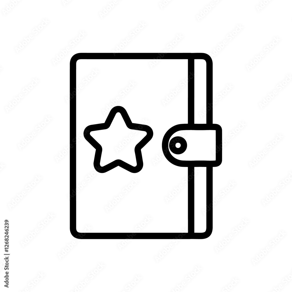 note book icon Simple thin line stroke vector note book icon Simple thin line stroke vector