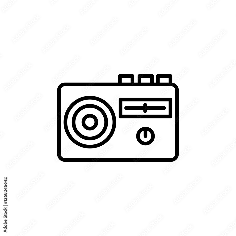 radio icon Simple thin line stroke vector radio icon Simple thin line stroke vector