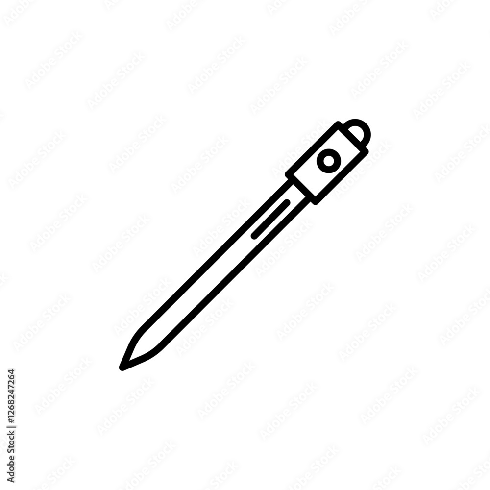 stylus icon Simple thin line stroke vector stylus icon Simple thin line stroke vector