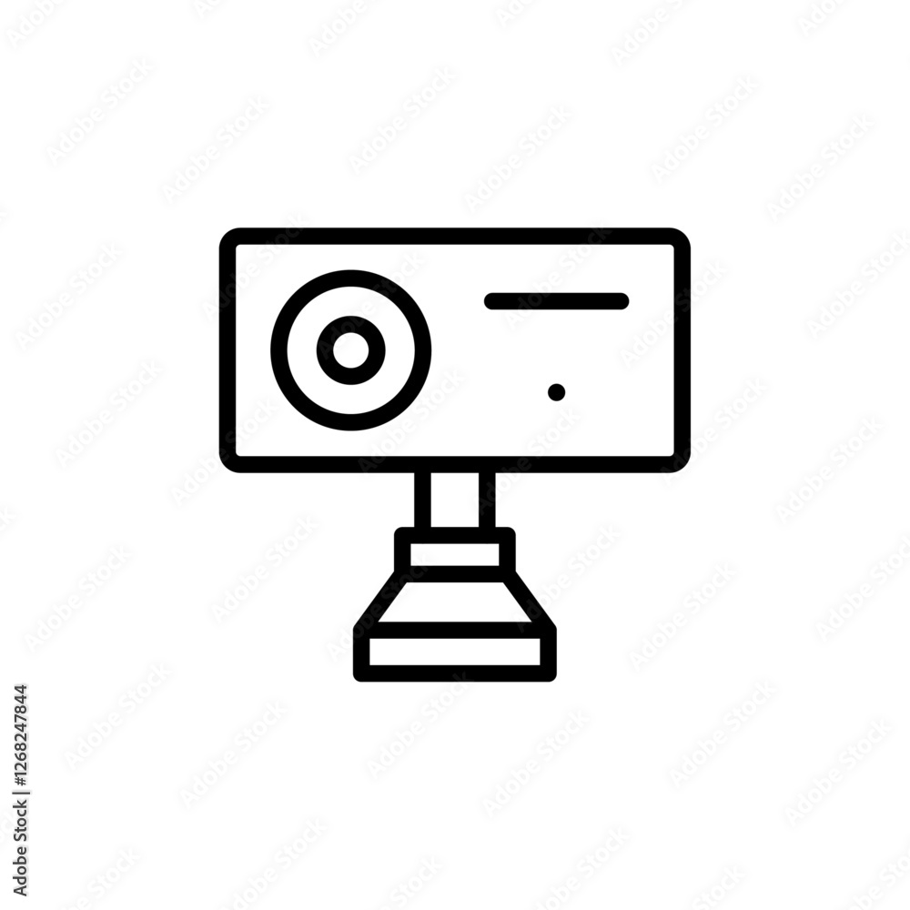 web cam icon Simple thin line stroke vector web cam icon Simple thin line stroke vector