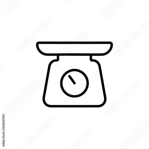 weighting scale icon Simple thin line stroke vector