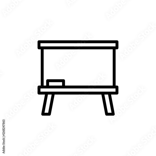 white board icon Simple thin line stroke vector