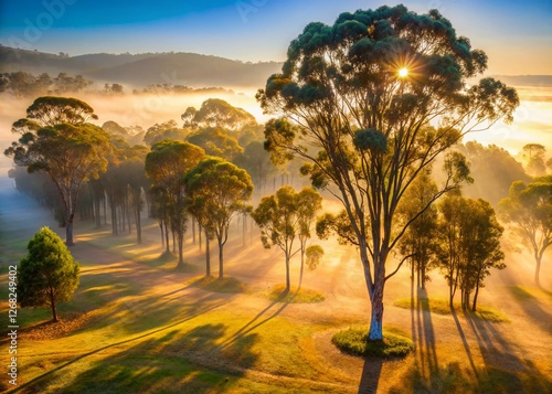 Wallpaper Mural Misty Eucalyptus Dawn: Serene Landscape Photography Torontodigital.ca