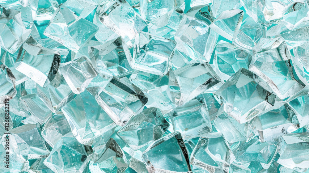 Translucent glass pieces create shimmering texture, reflecting light beautifully. cool blue tones add refreshing touch to any design Translucent glass pieces create shimmering texture, reflecting light beautifully. cool blue tones add refreshing touch to any design