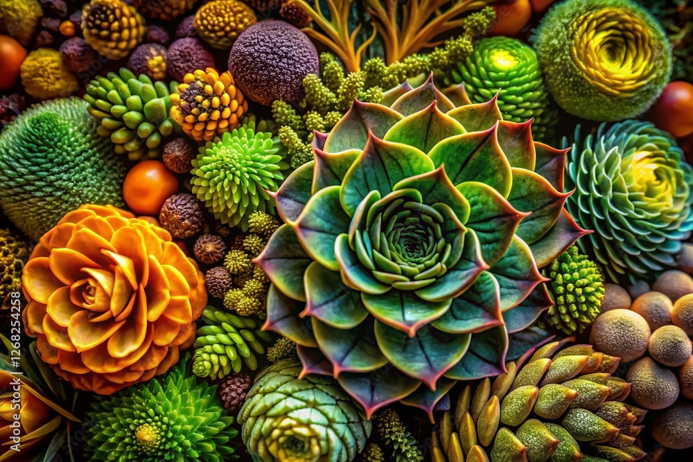 Fototapeta premium Nature Inspired Art: Abstract Earth Tones in Botanical Garden