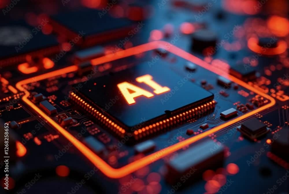 Un procesador de inteligencia artificial en funcionamiento.