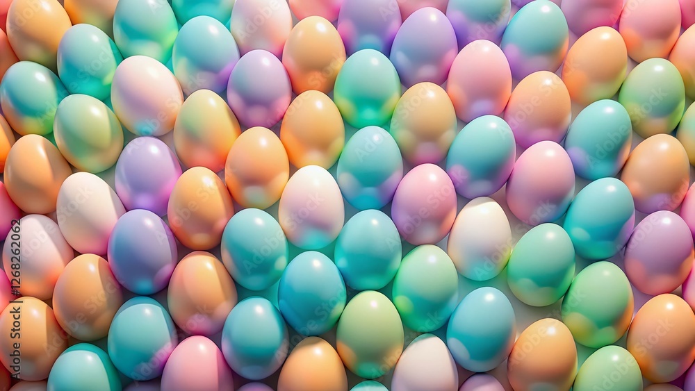 Panoramic Gradient Easter Egg Background Texture - Pastel Spring Colors