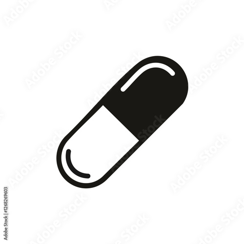 Medicine pill icon representing healthcare and treatment