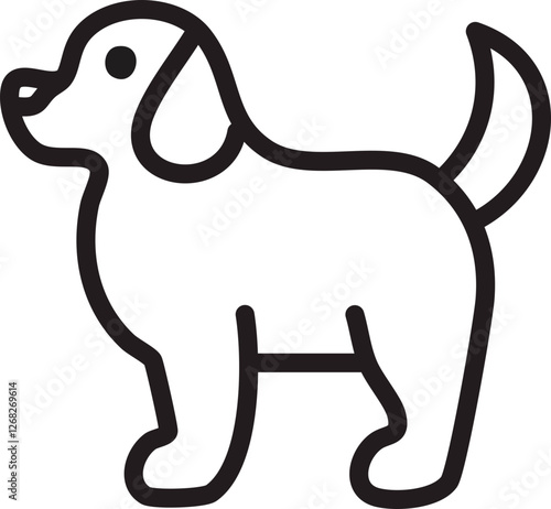 Dog icon isolated on a white background