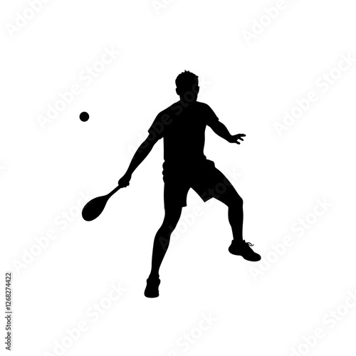 tennis player silhouette