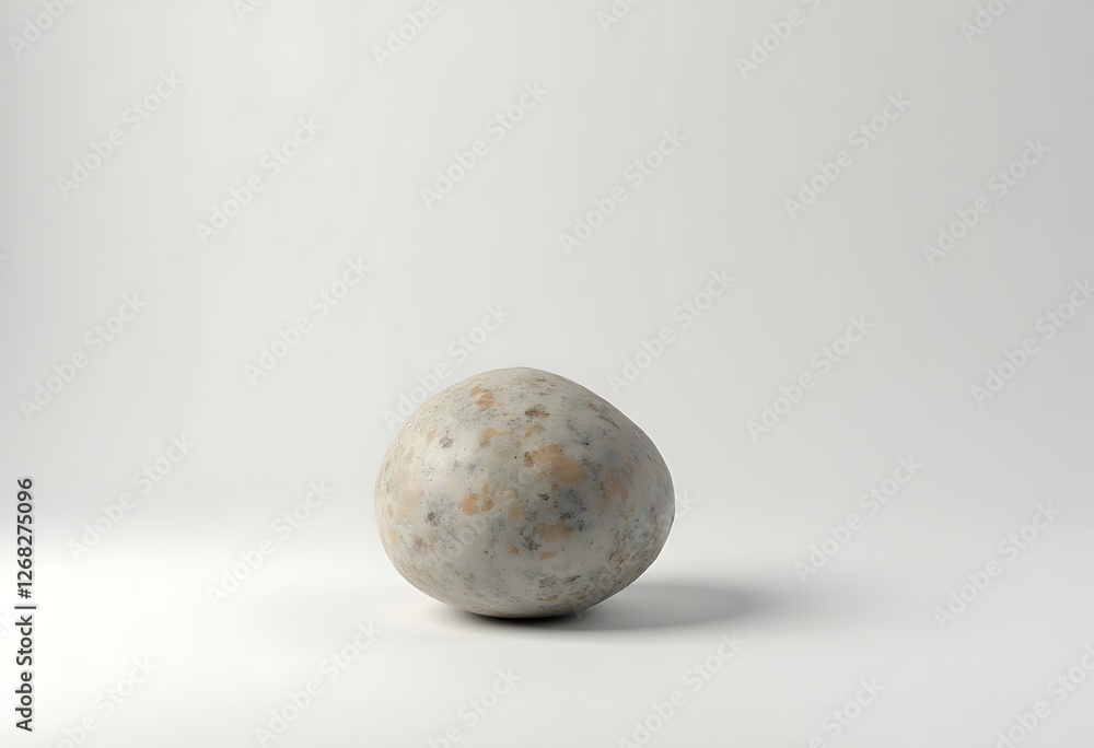 Generative AI image depicting a mottled stone on a neutral background Generative AI image depicting a mottled stone on a neutral background
