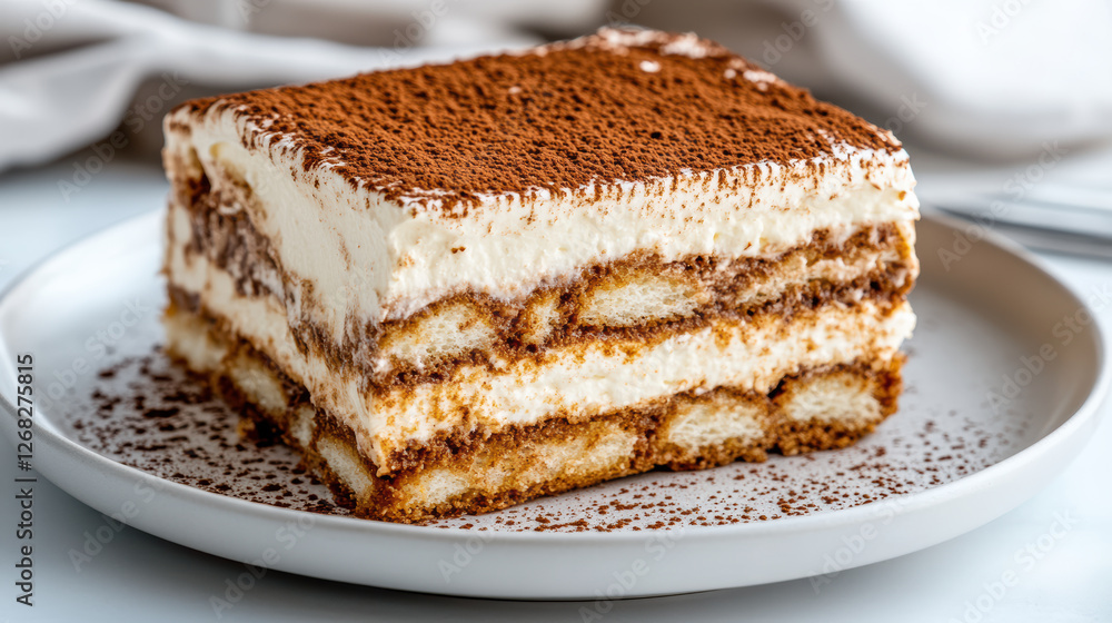 delicious slice of rich tiramisu layered with coffee and cream delicious slice of rich tiramisu layered with coffee and cream