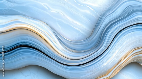 Abstract Blue Swirling Marble Design Texture