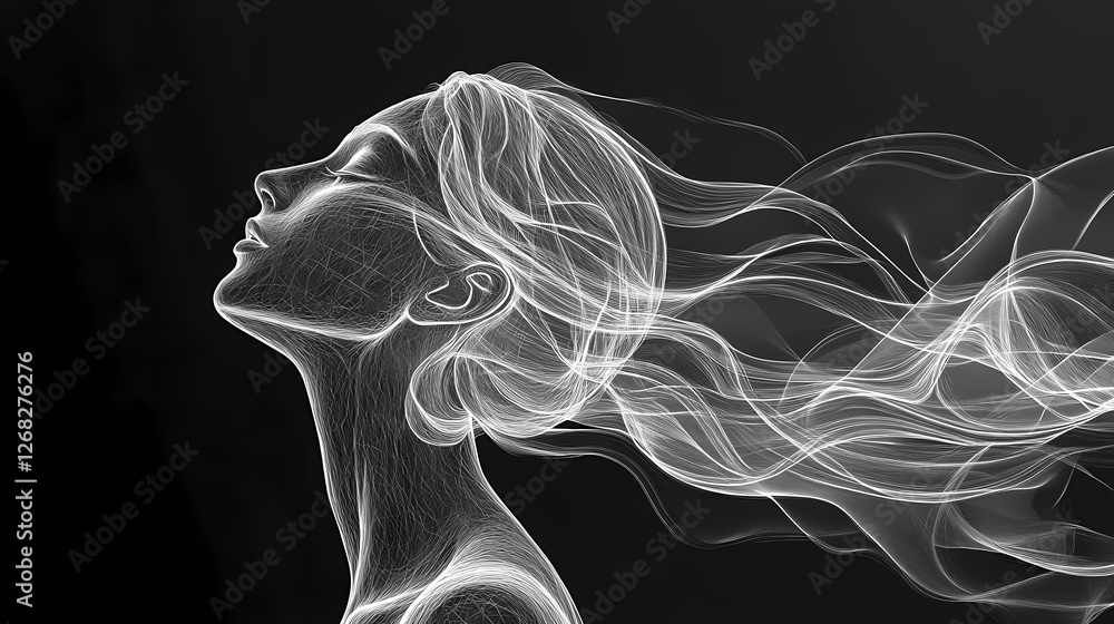 Fototapeta premium minimalist human figure lines