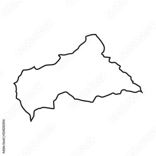 map of Central African Republic line icon