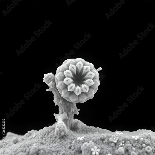 Foraminiferan microfossil, SEM photo