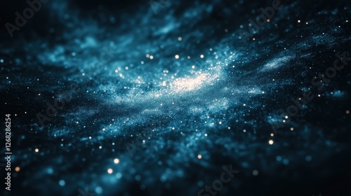 Wallpaper Mural Glowing Blue Nebula Cosmic Background Abstract Space Art Torontodigital.ca
