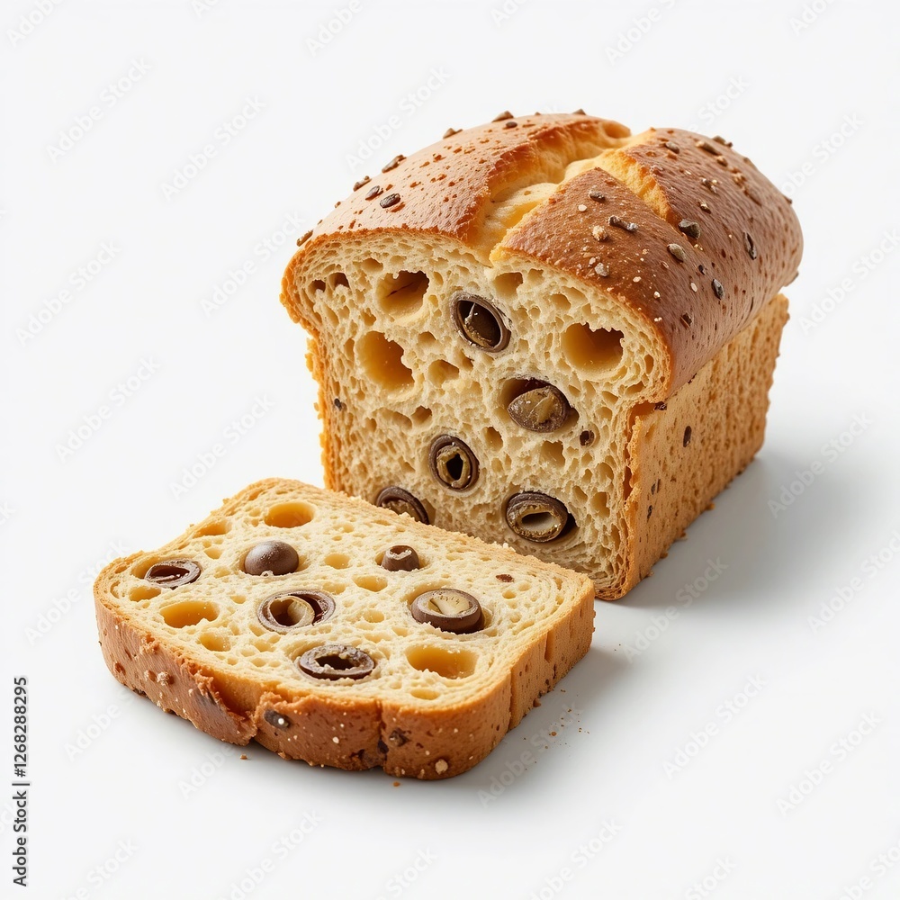 Delicious Olive Bread Loaf Sliced Close up Bakery Food Photography Appetizing Crusty Homemade Delicious Olive Bread Loaf Sliced Close up Bakery Food Photography Appetizing Crusty Homemade