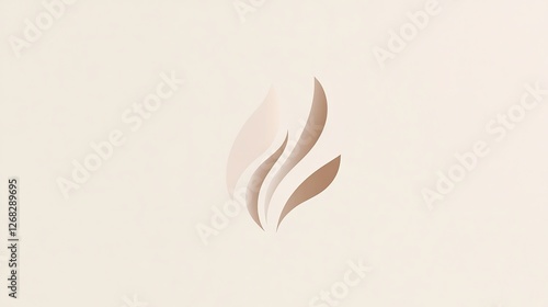Elegant Minimalist Logo Design with Curved Elements on Bright Background, Ideal for Branding and Marketing with Text Space