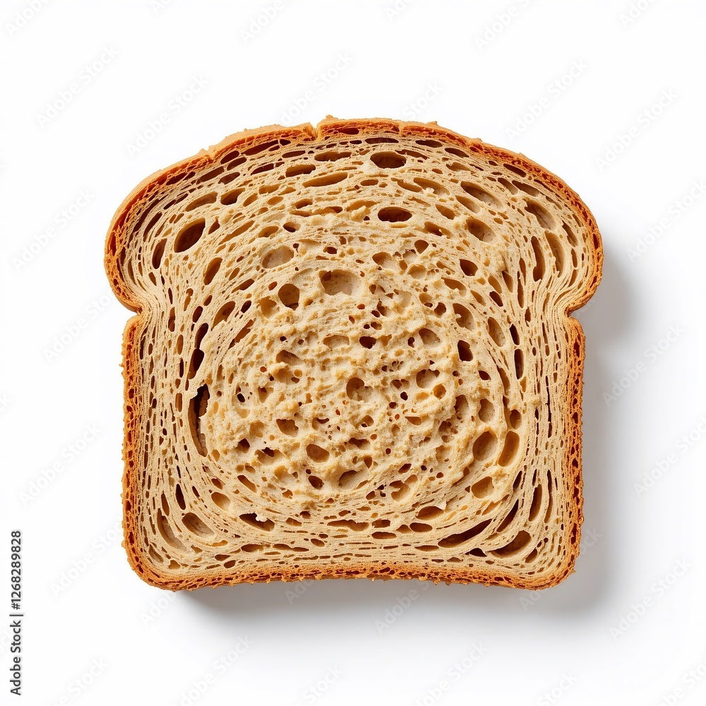 Close up of a Single Slice of Gluten Free Brown Bread Detailed Texture Close up of a Single Slice of Gluten Free Brown Bread Detailed Texture
