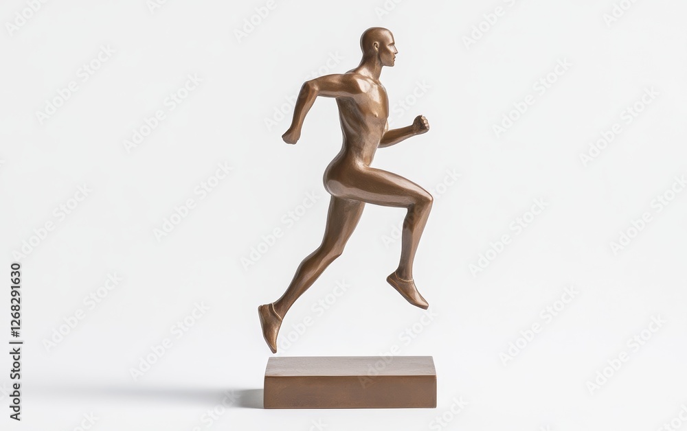 Bronze Runner Trophy Athletic Achievement Sculpture Bronze Runner Trophy Athletic Achievement Sculpture