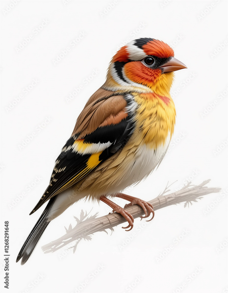 Fototapeta premium Golden Charm: European Goldfinch Collection