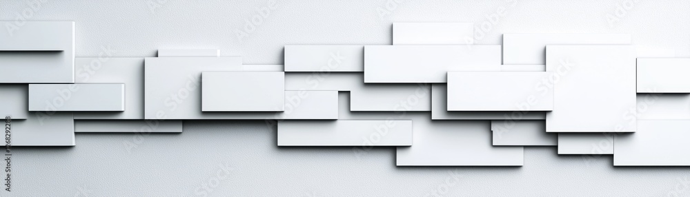 A modern, abstract design featuring layered, rectangular shapes in white against a light background, creating depth and texture. A modern, abstract design featuring layered, rectangular shapes in white against a light background, creating depth and texture.
