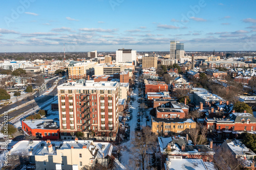 Фотография Aerial View of Historic Buildings in Downtown Norfolk Virginia in the Freemason