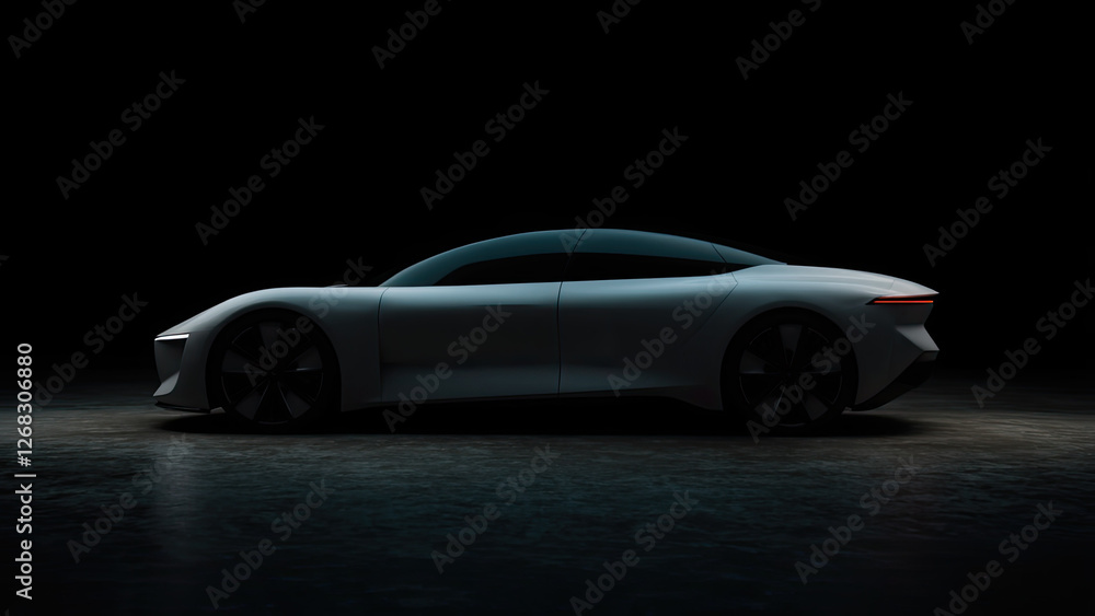 Obraz premium car on black background generative ai