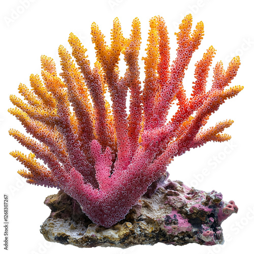 Wallpaper Mural Colorful sea coral with natural texture isolated on transparent background  Torontodigital.ca