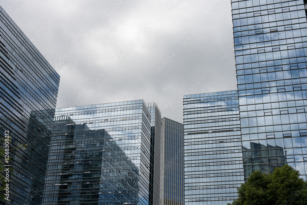 Modern Skyscrapers Reflecting the Sky Modern Skyscrapers Reflecting the Sky