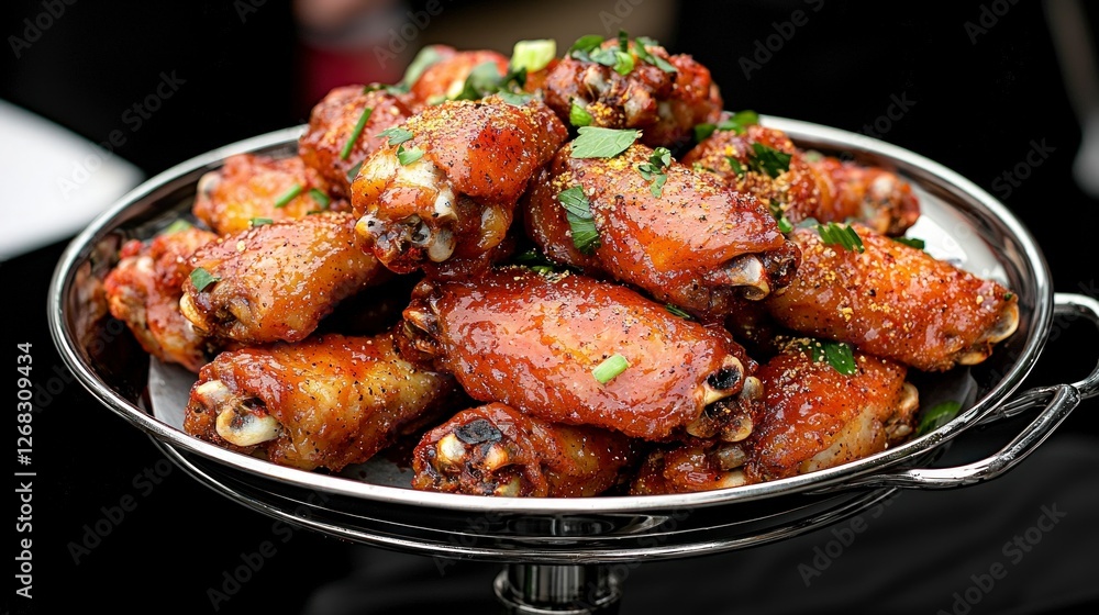 Delicious Spicy Grilled Chicken Wings Appetizer Food Dish Delicious Spicy Grilled Chicken Wings Appetizer Food Dish