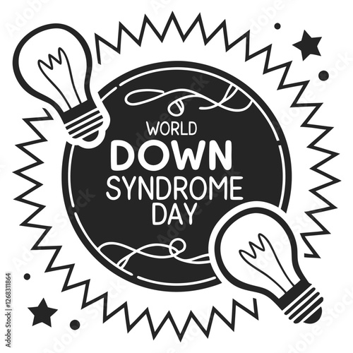 WORLD DOWN SYNDROME DAY silhouette vector