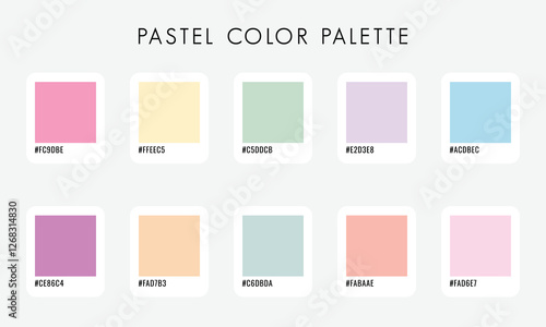 Vector Pastel Color Palette Collection