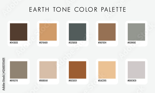 Vector Earth Tone Color Palette Collection