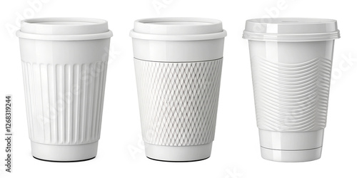 Wallpaper Mural Set of Plastic Cups with Ribbed Design for Everyday Beverage Storage, PNG Transparent Torontodigital.ca