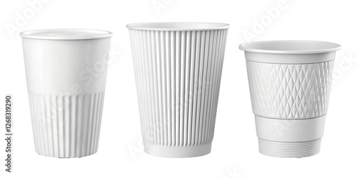 Wallpaper Mural Ribbed Design Plastic Cup for Efficient Storage and Use on White Background, PNG Transparent Torontodigital.ca