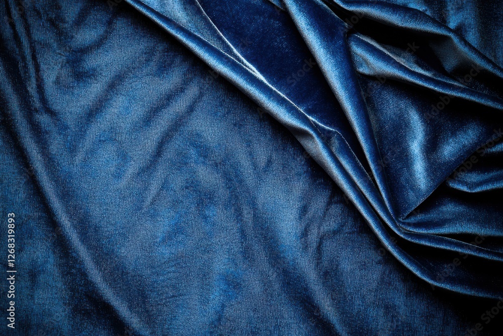Luxurious Deep Blue Velvet Fabric with Soft Texture and Shine Luxurious Deep Blue Velvet Fabric with Soft Texture and Shine