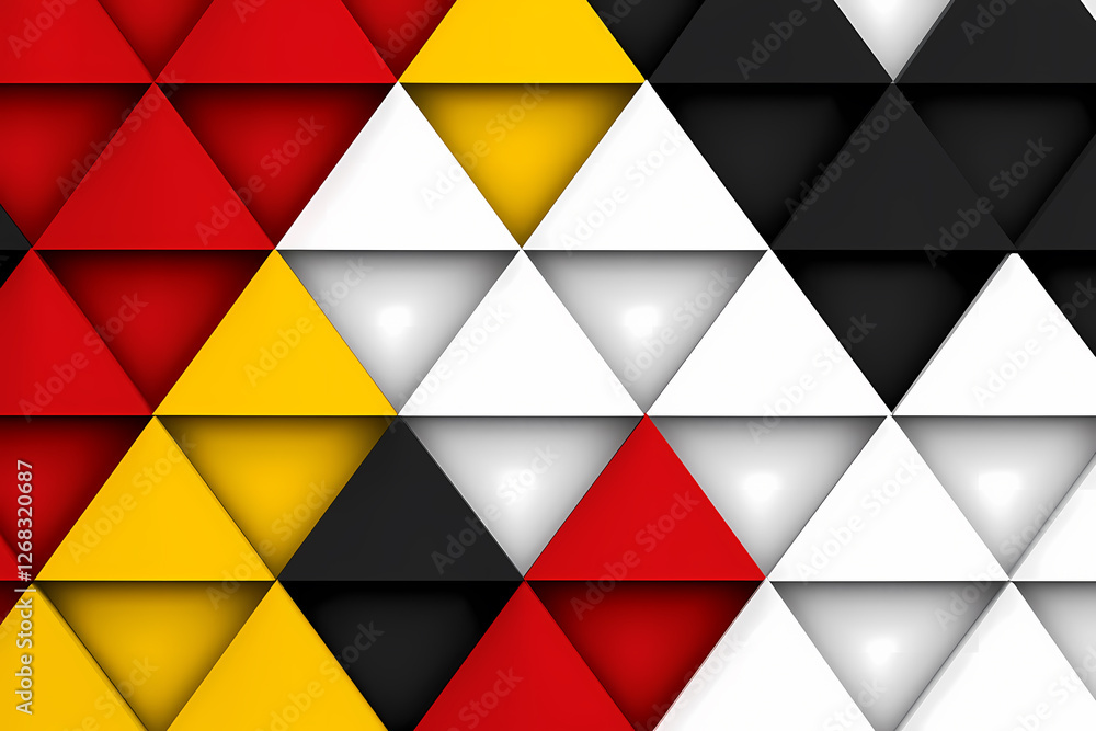 An abstract digital collage featuring colorful triangle shapes on a dark background, creating a dynamic and vibrant composition. An abstract digital collage featuring colorful triangle shapes on a dark background, creating a dynamic and vibrant composition.