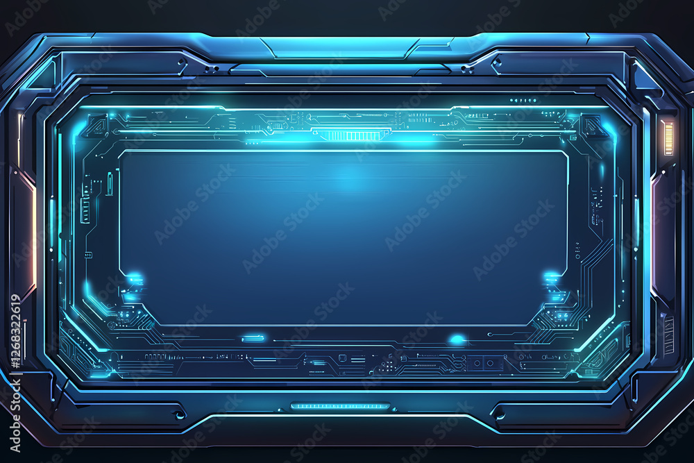 An intricate vector illustration of a blue circuit board with futuristic digital tech elements. An intricate vector illustration of a blue circuit board with futuristic digital tech elements.