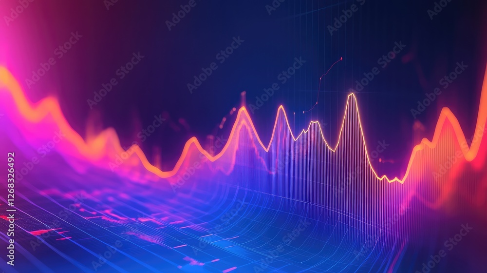 A digital abstract financial graph with strong business indicators, representing stable and rising profits. Clean layout with copy space. A digital abstract financial graph with strong business indicators, representing stable and rising profits. Clean layout with copy space.