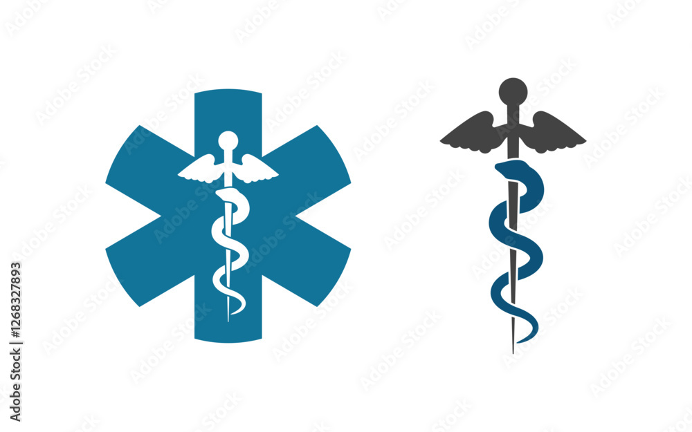 Medical snake icon Logo vector illustration design Medical snake icon Logo vector illustration design