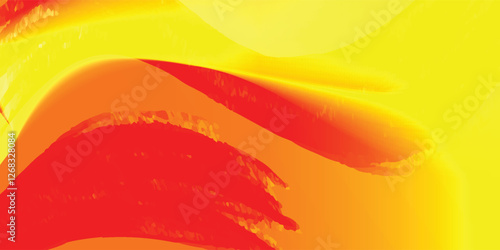 Pastel orange wavy blur texture. Abstract hologram liquid gradient background 3d rendering